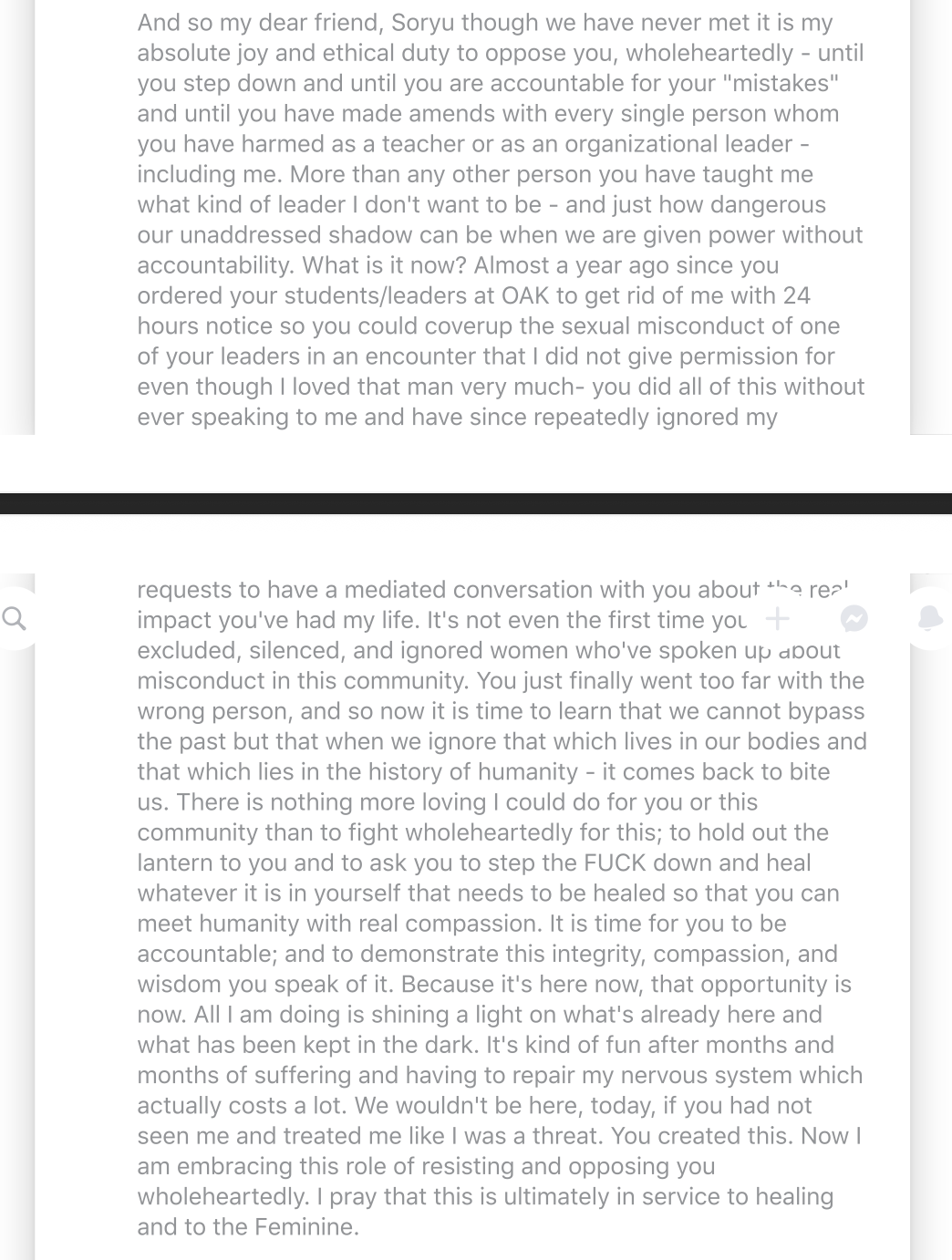 Screenshot of a comment from hannah