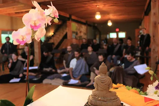 MAPLE residents at dharma talk