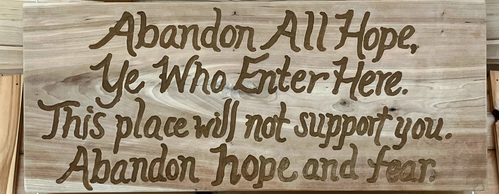 Poem from the upper zendo at MAPLE